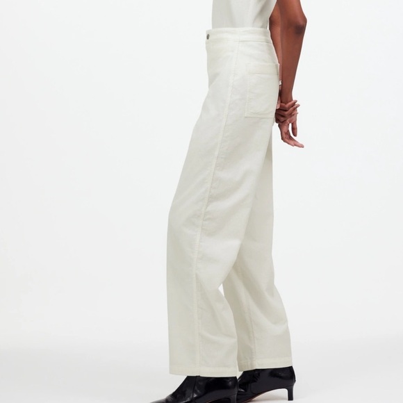 Madewell The Emmett Wide-Leg Pant in Corduroy: Welt Pocket Edition winter white - Picture 3 of 6